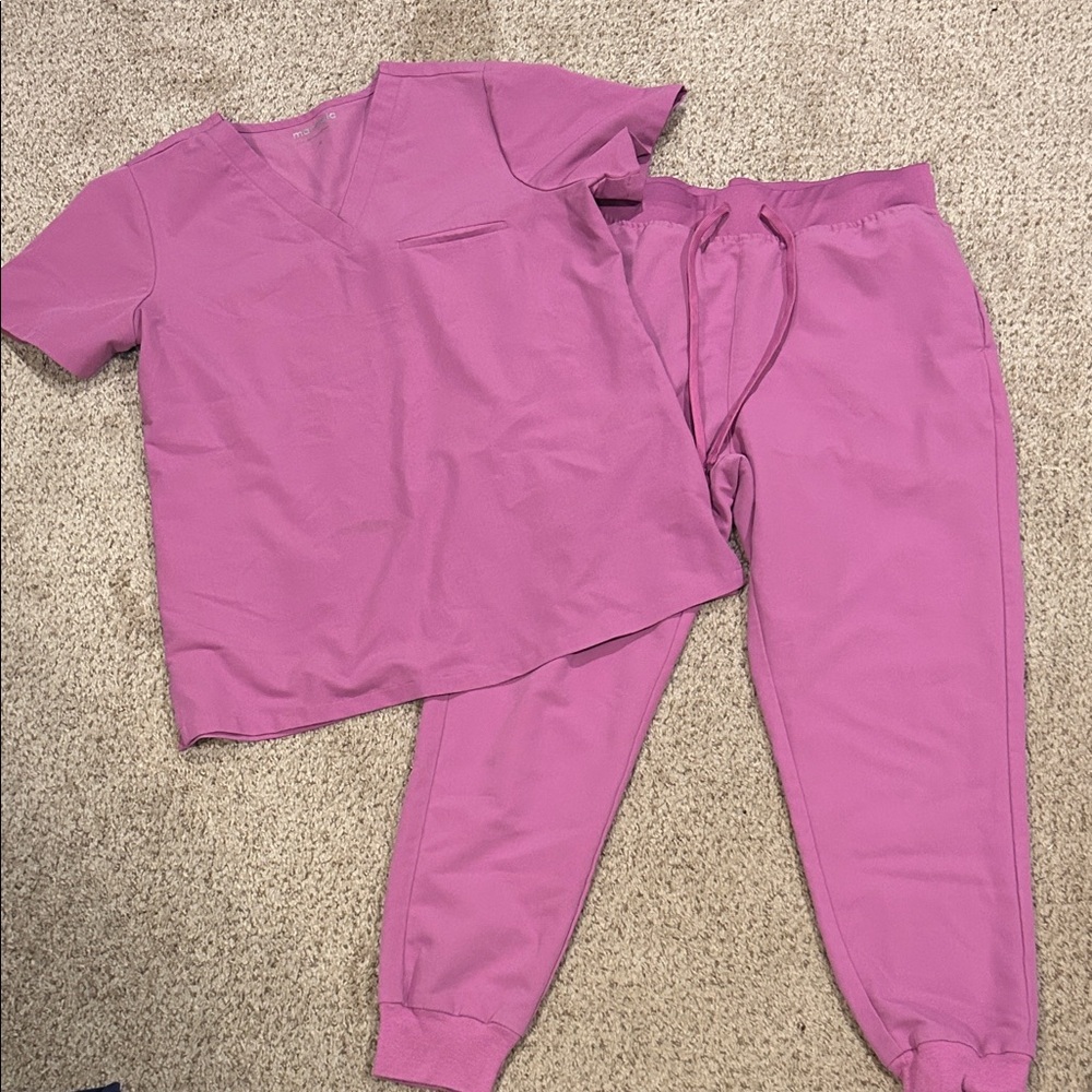 Women's Pink Mandala scrub set